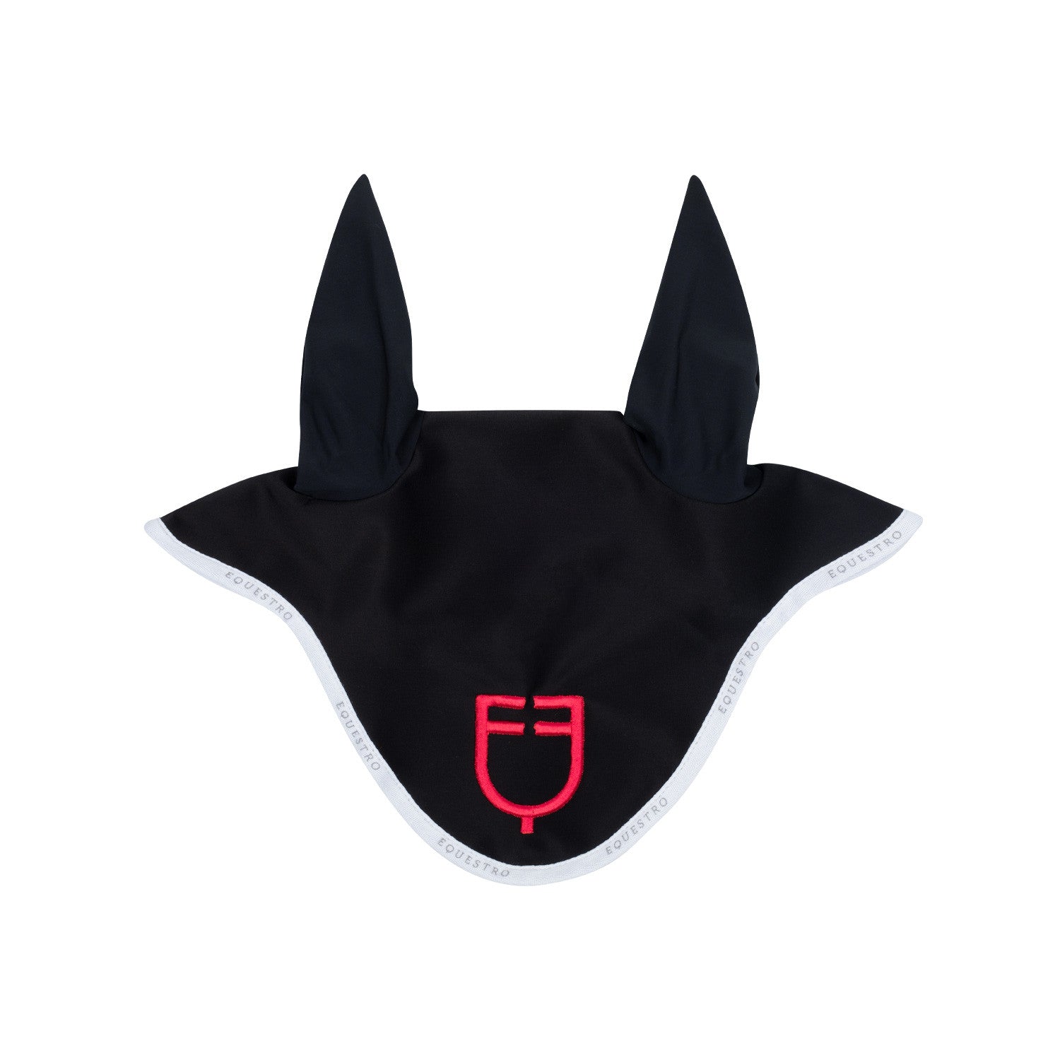 Fly veil in technical fabric with multicolor logo.