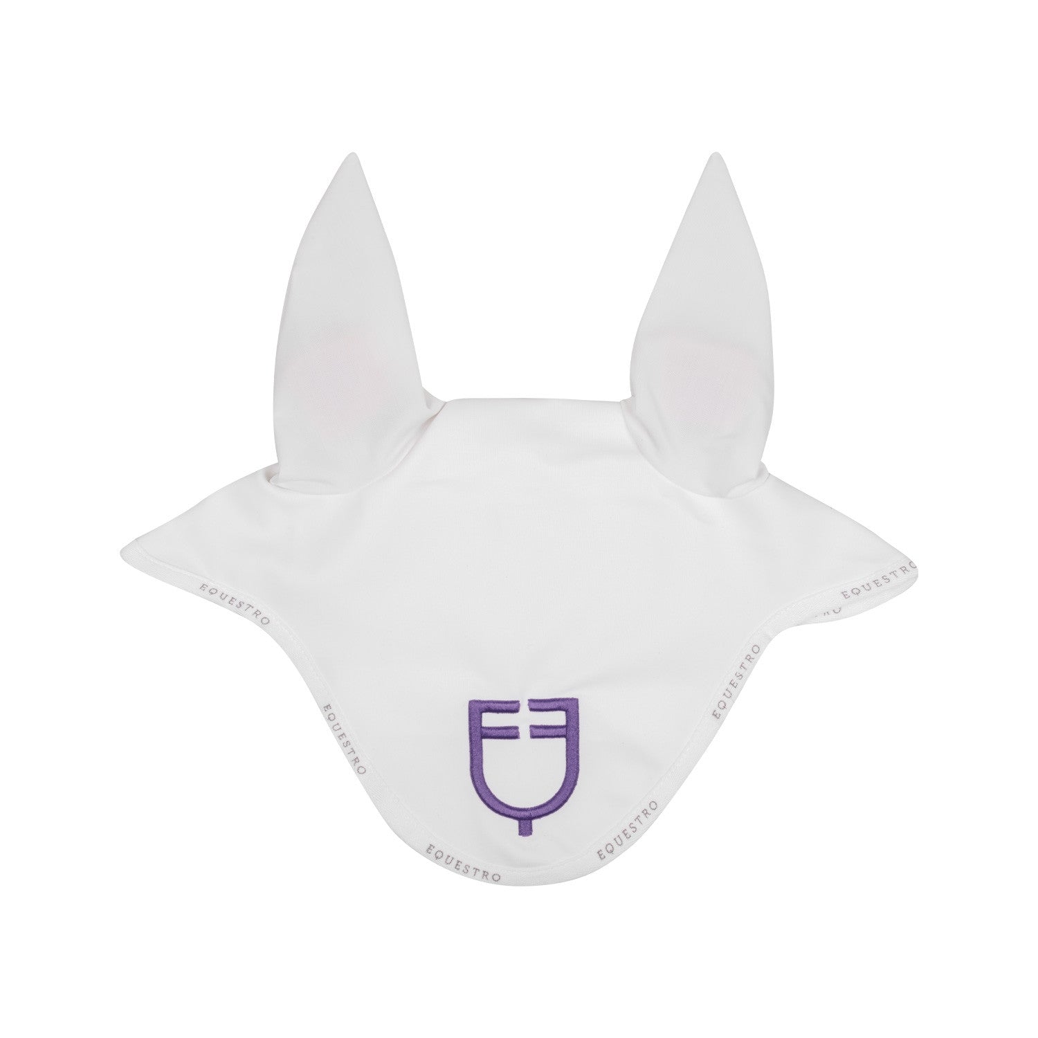Fly veil in technical fabric with multicolor logo.