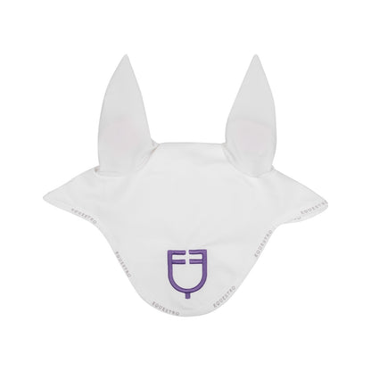 Fly veil in technical fabric with multicolor logo.