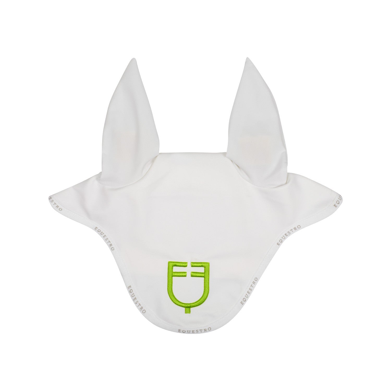 Fly veil in technical fabric with multicolor logo.
