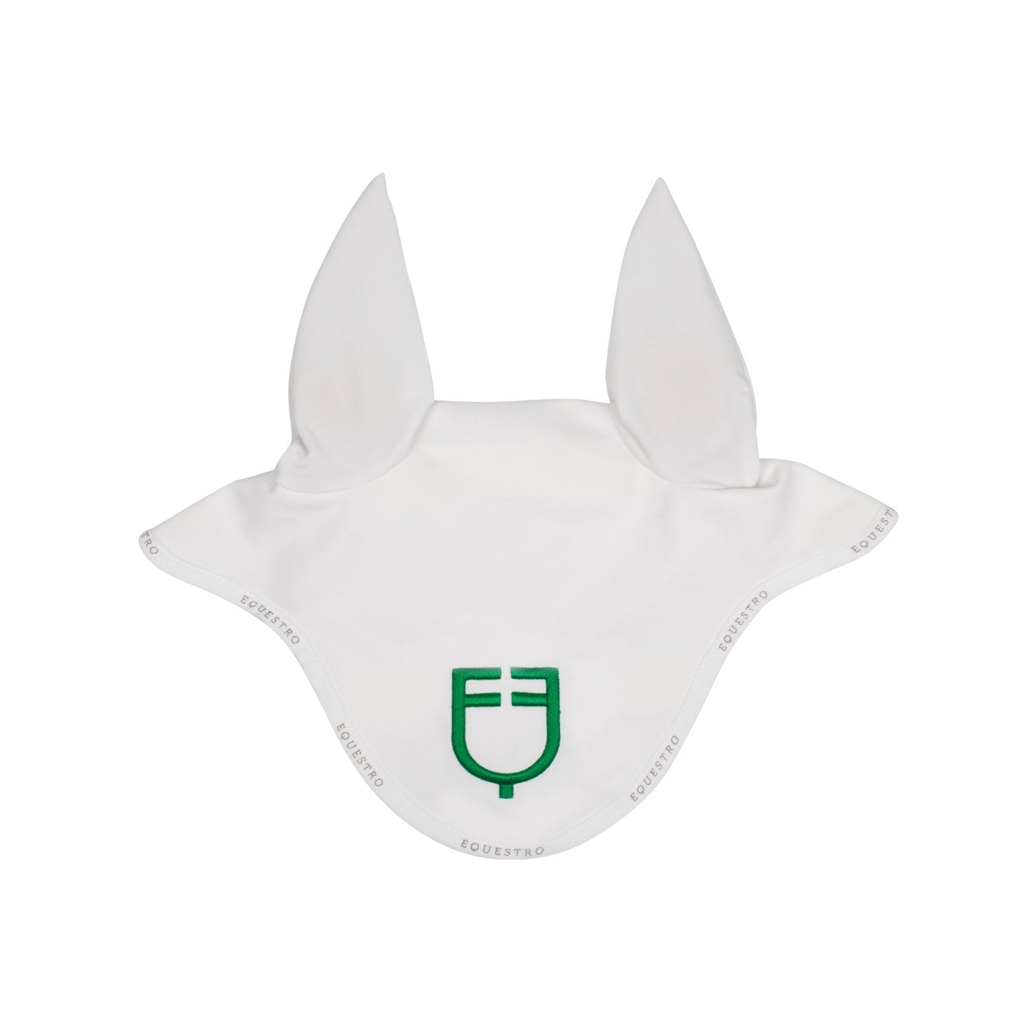 Fly veil in technical fabric with multicolor logo.