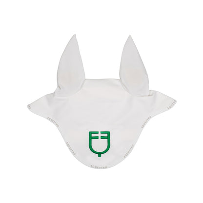 Fly veil in technical fabric with multicolor logo.