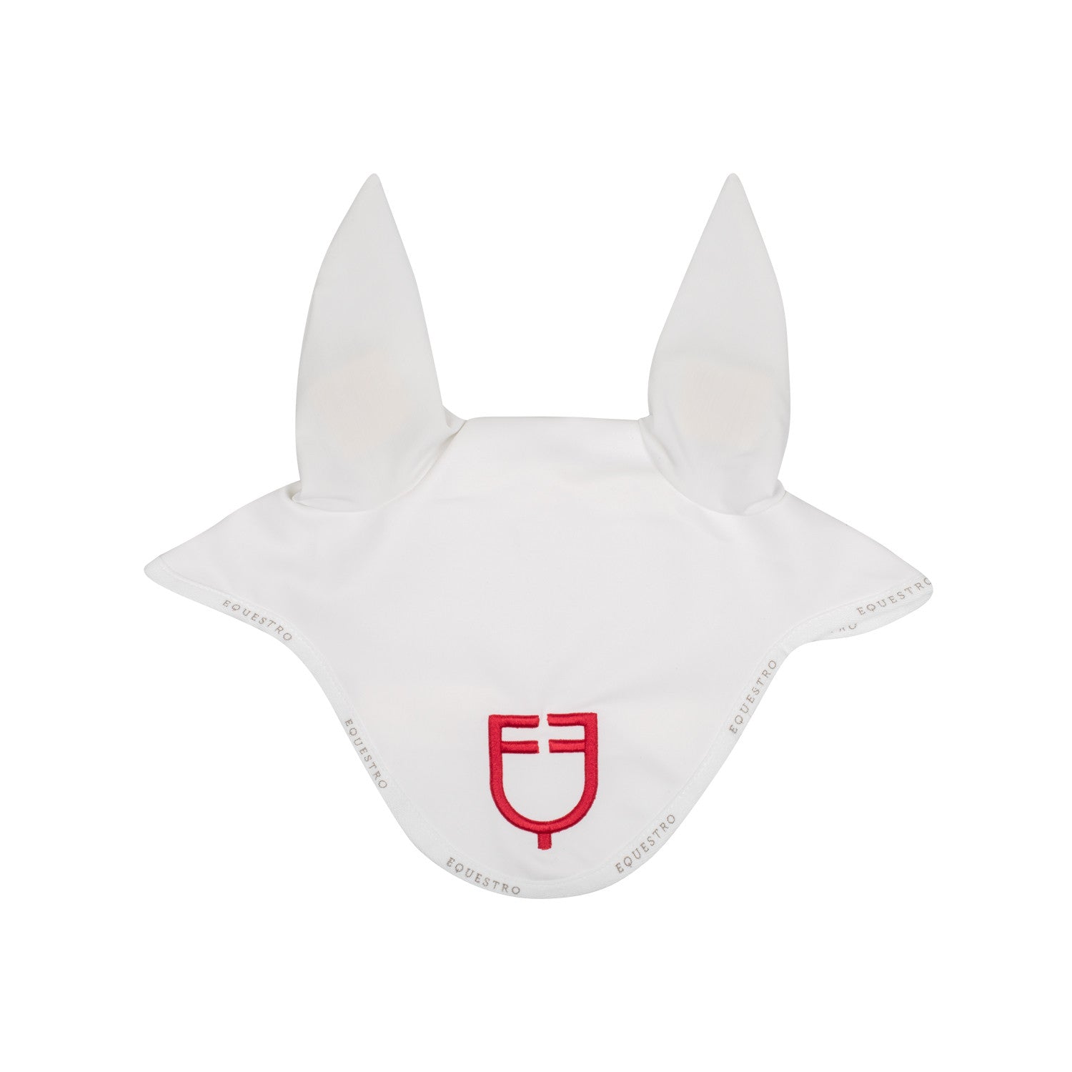Fly veil in technical fabric with multicolor logo.