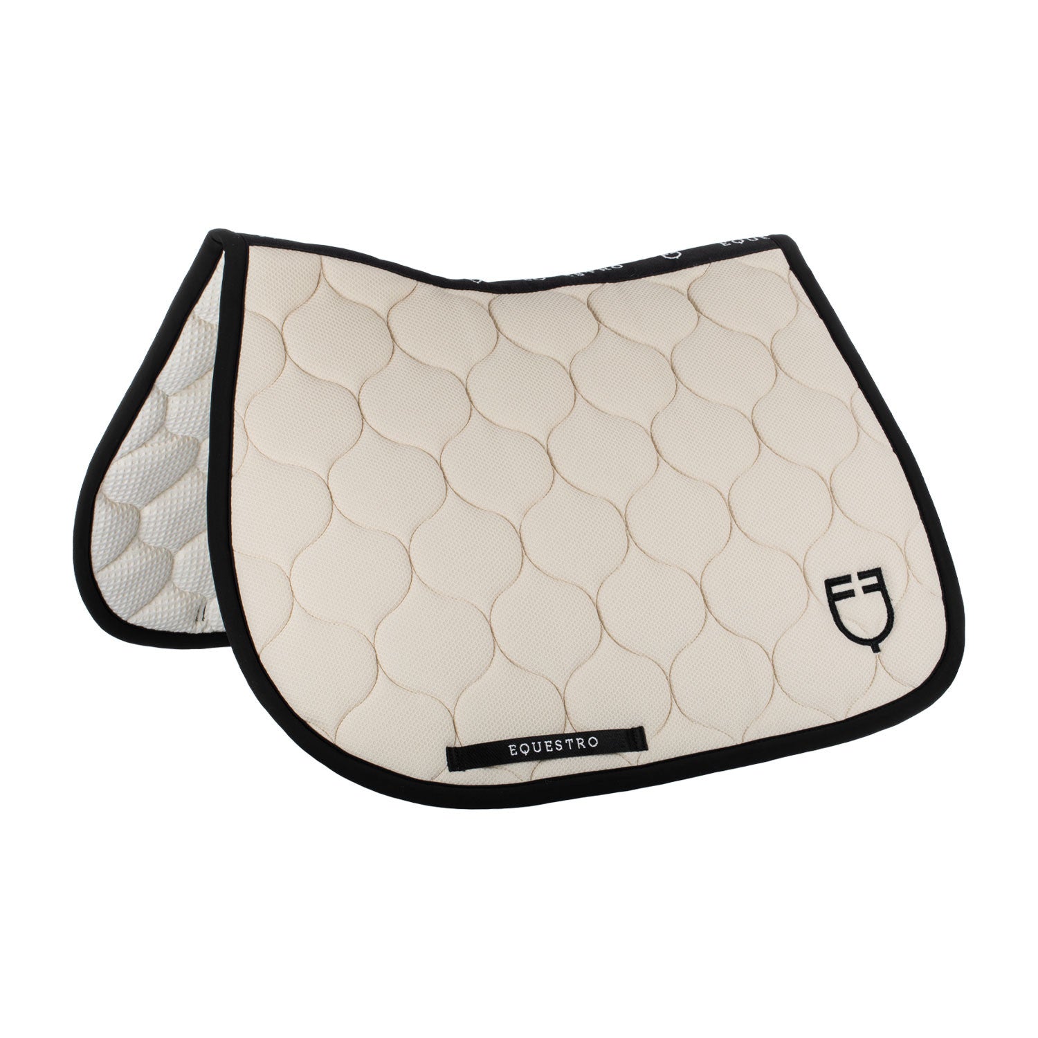 Logo mesh fabric jump saddle pad.
