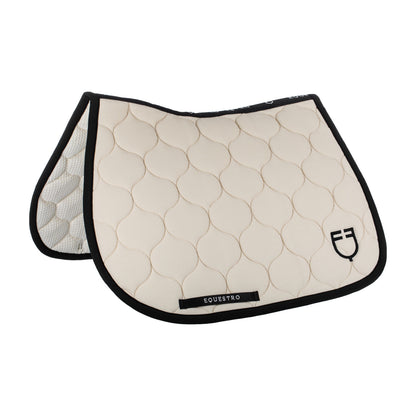 Logo mesh fabric jump saddle pad.