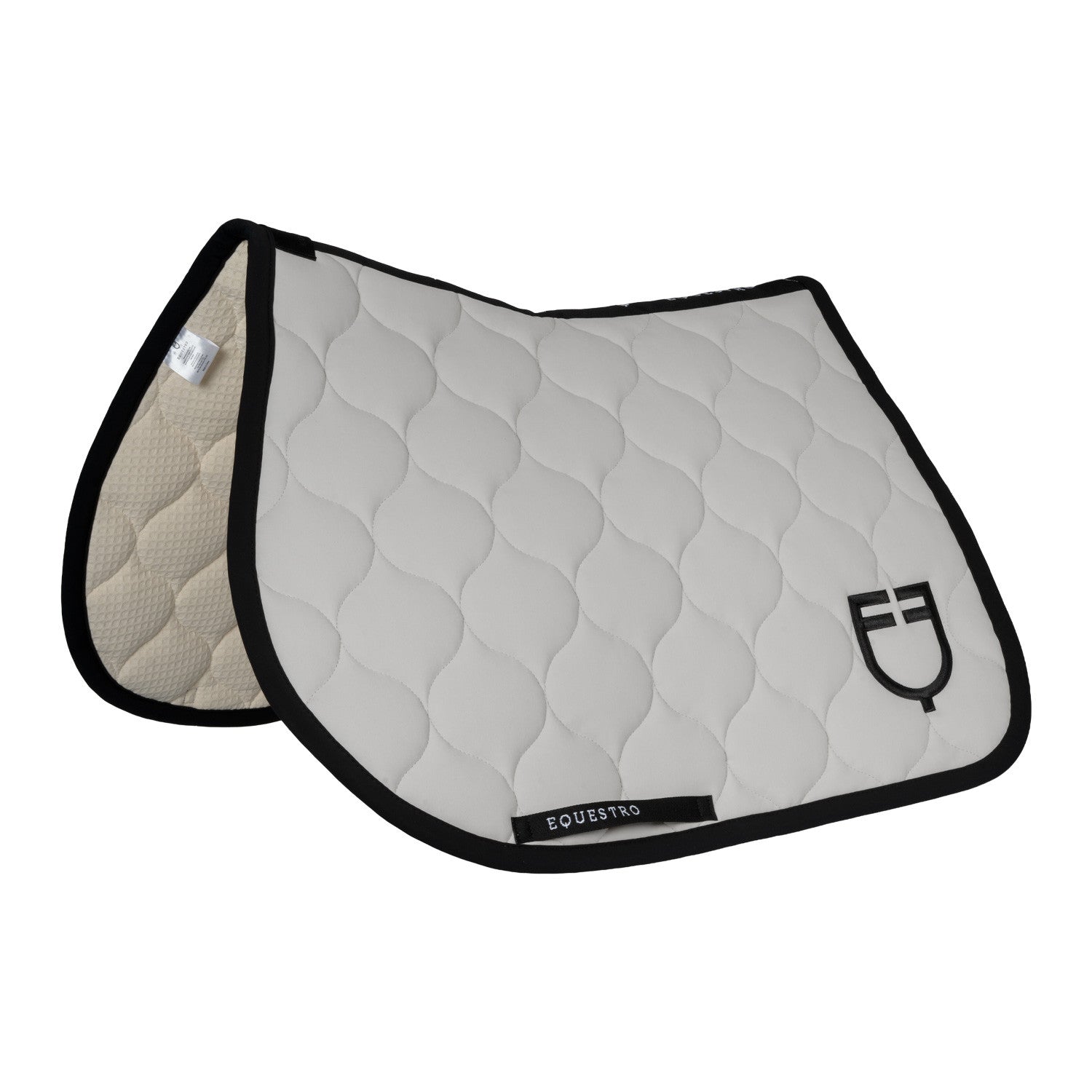 Jumping saddle pad with onion quilting.