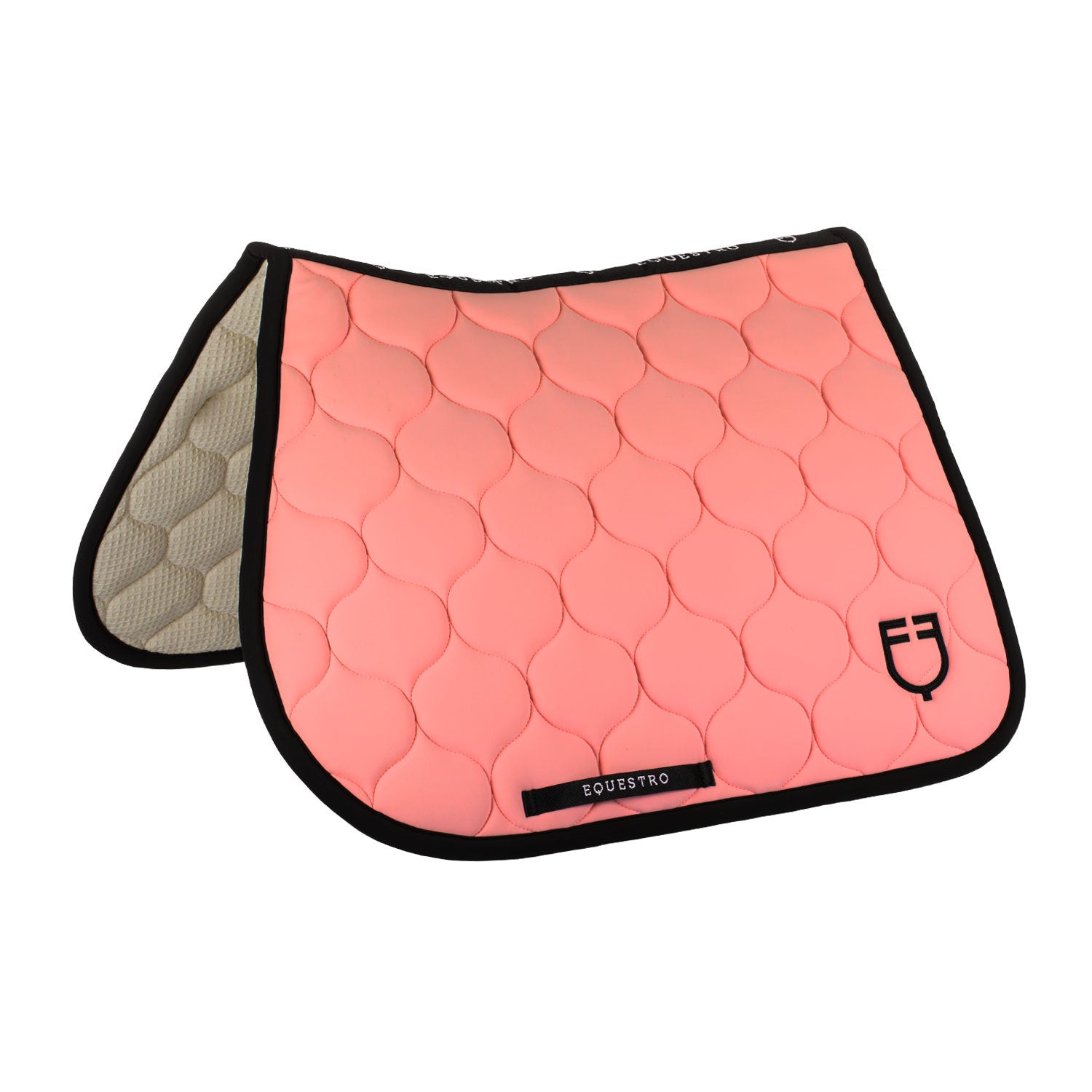 Jumping saddle pad with onion quilting.