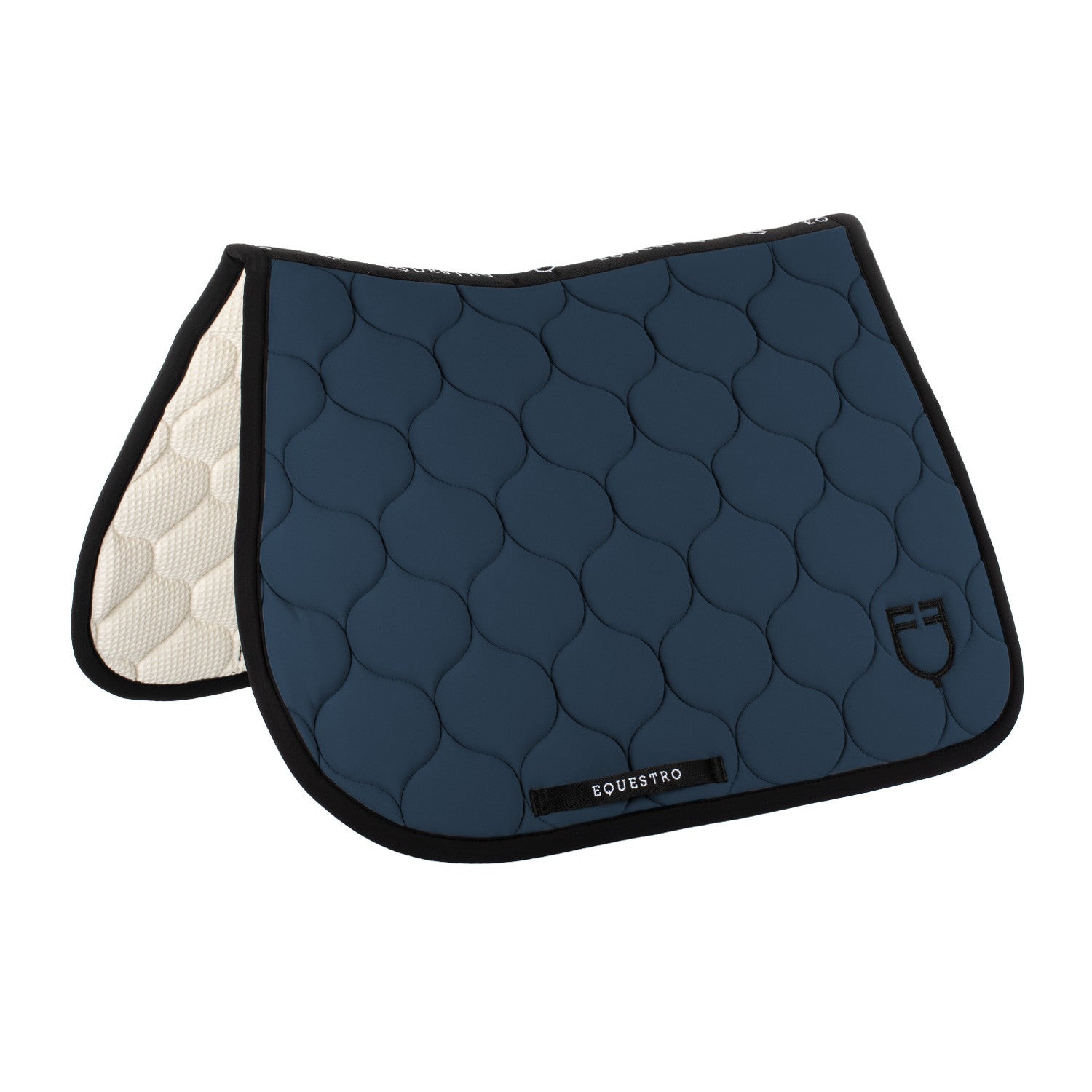 Jumping saddle pad with onion quilting.