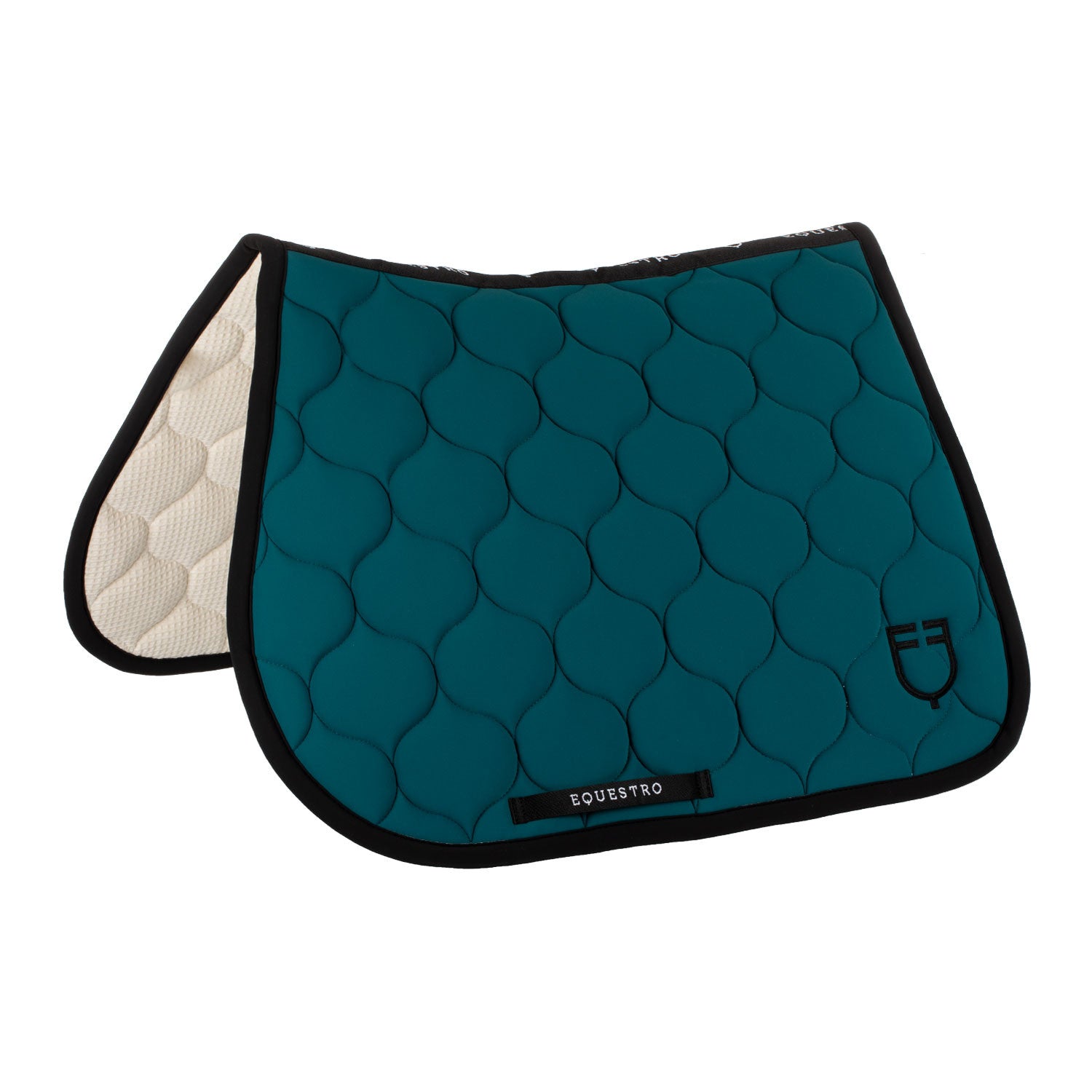 Jumping saddle pad with onion quilting.