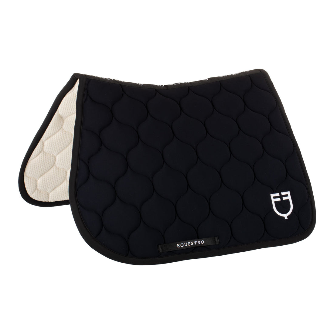 Jumping saddle pad with onion quilting.