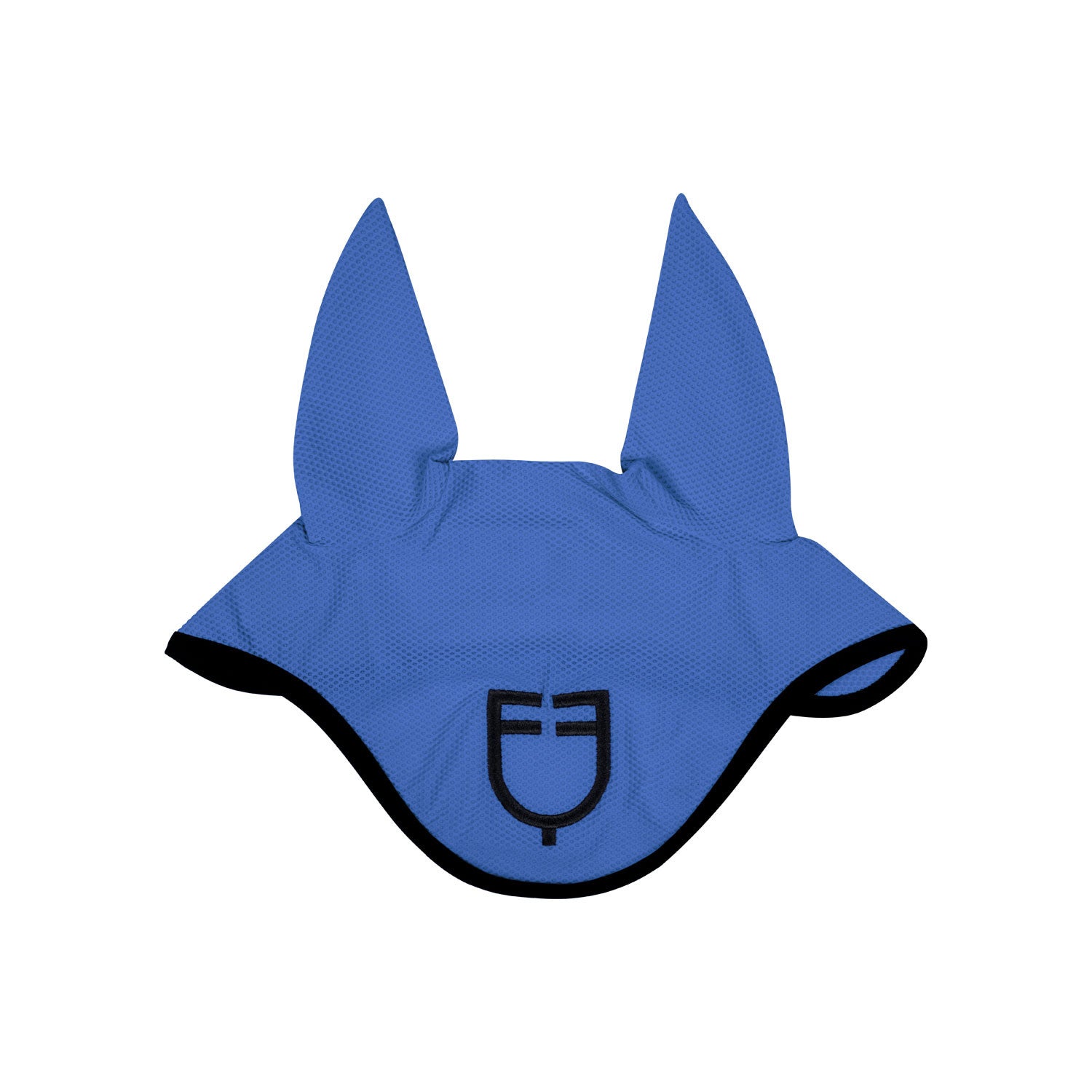 Perforated fabric fly veil with logo.