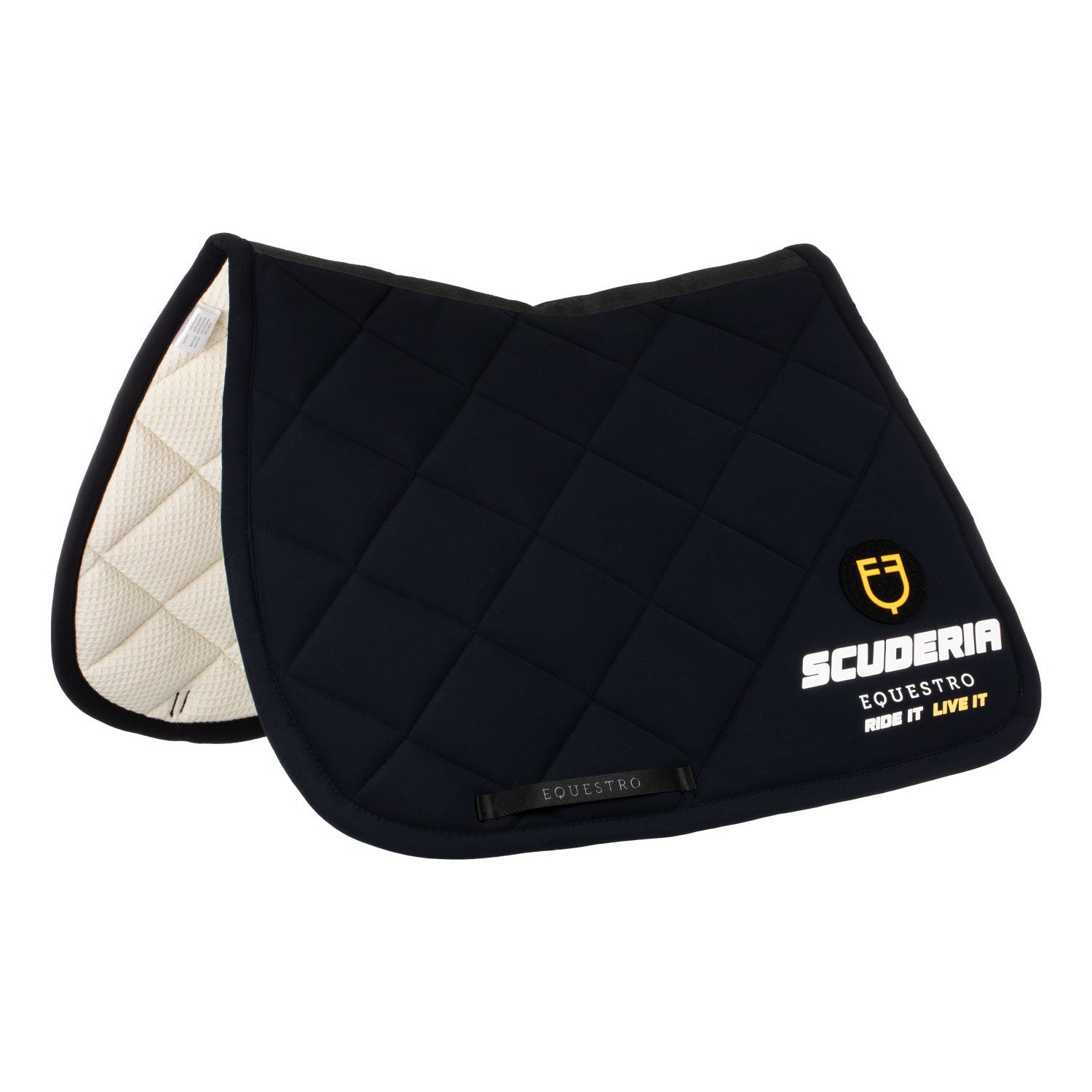 Scuderia Equestro jumping saddle pad technical fabric.