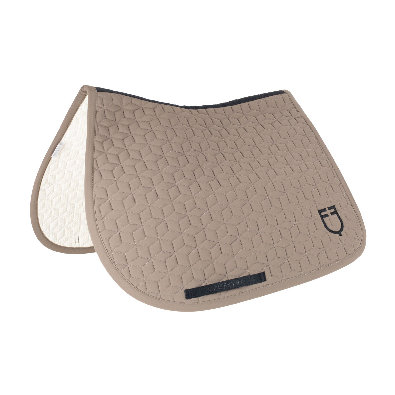 Jumping saddle pad cube quilting.