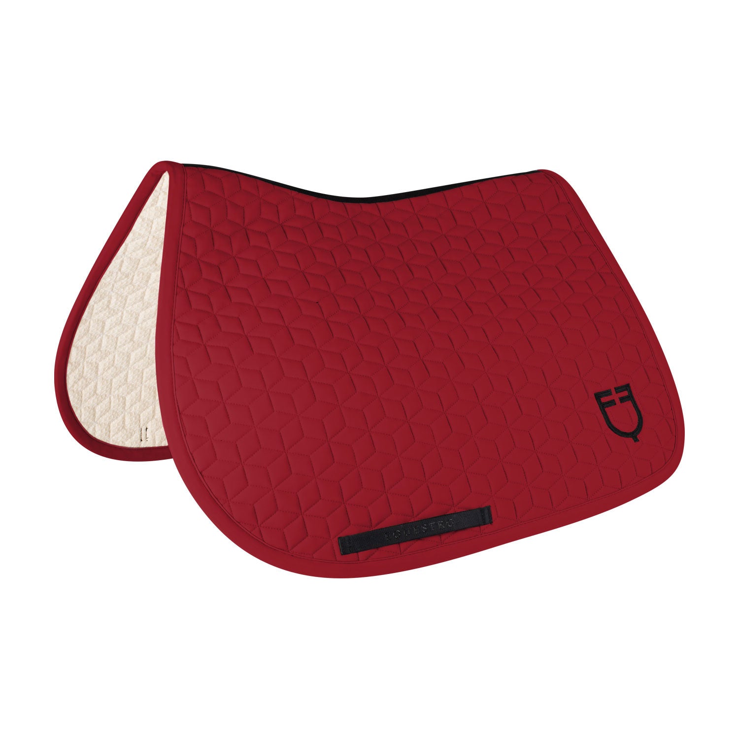 Jumping saddle pad cube quilting.