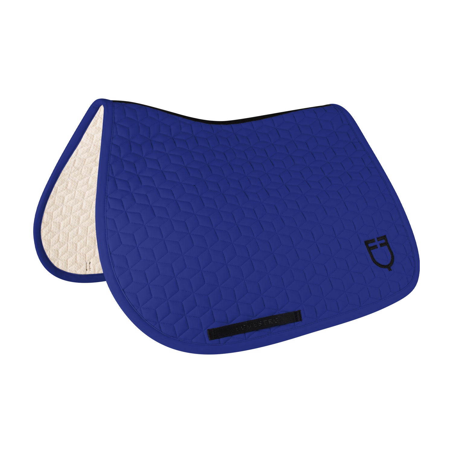 Jumping saddle pad cube quilting.