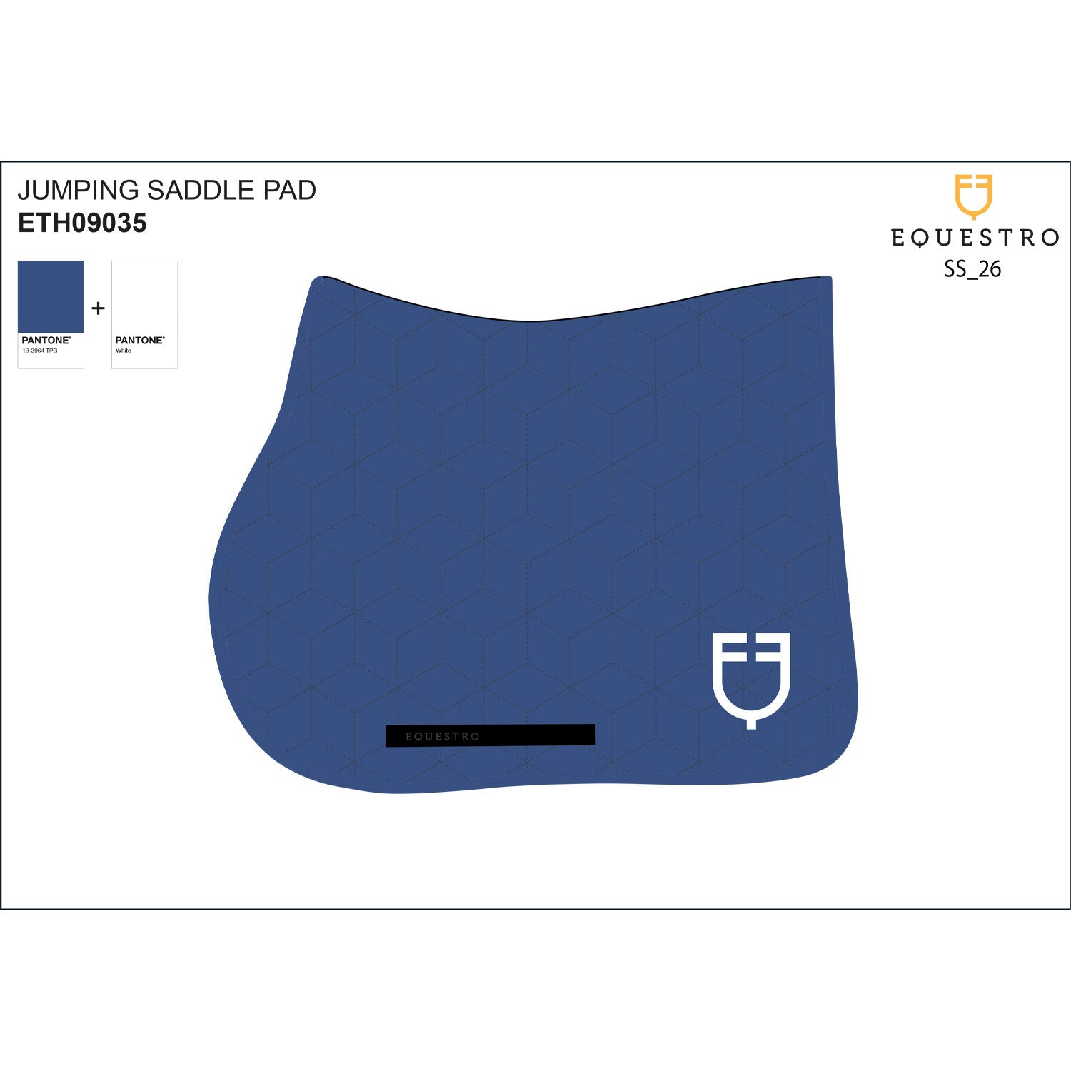 Jumping saddle pad cube quilting.