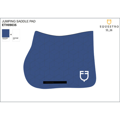 Jumping saddle pad cube quilting.