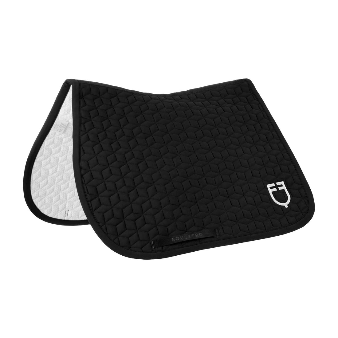 Jumping saddle pad cube quilting.