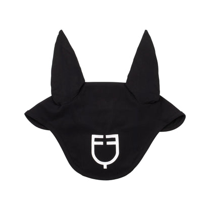 Fly veil stretch technical fabric with logo.