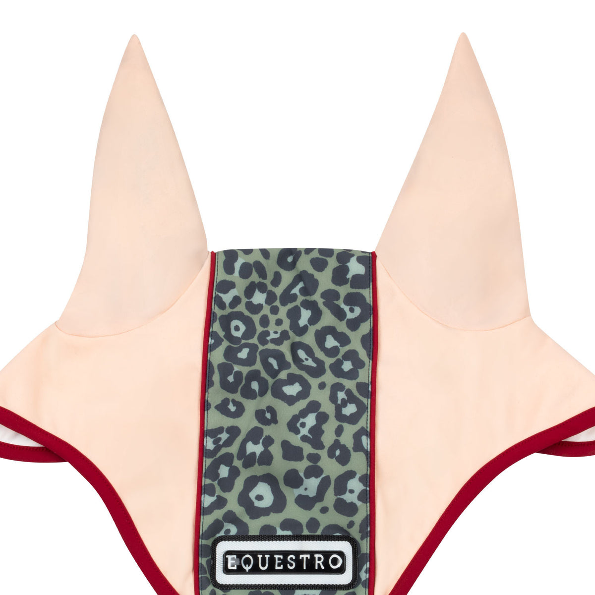 Equestro Fly Veil In Technical Fabric With Leopard Band