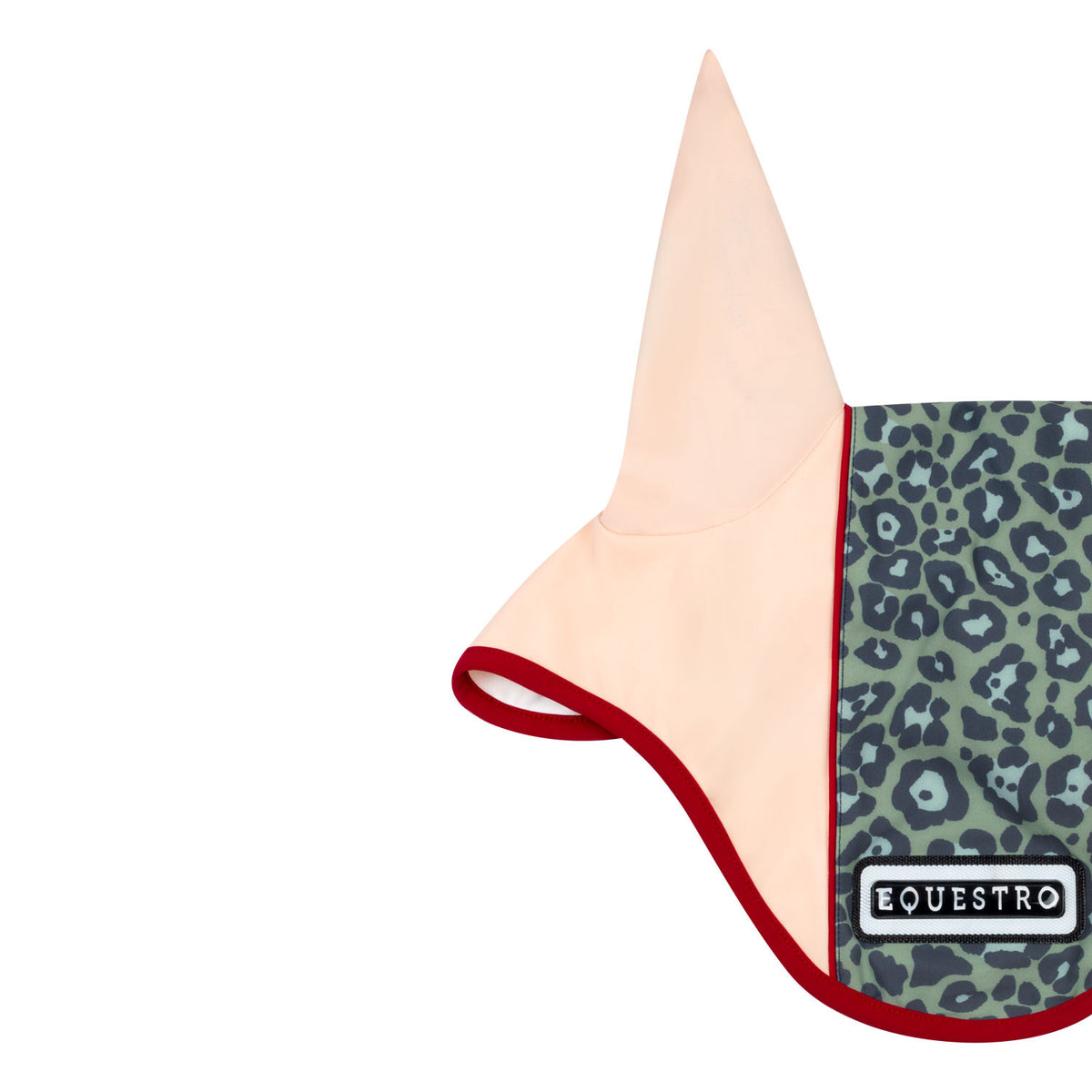 Equestro Fly Veil In Technical Fabric With Leopard Band
