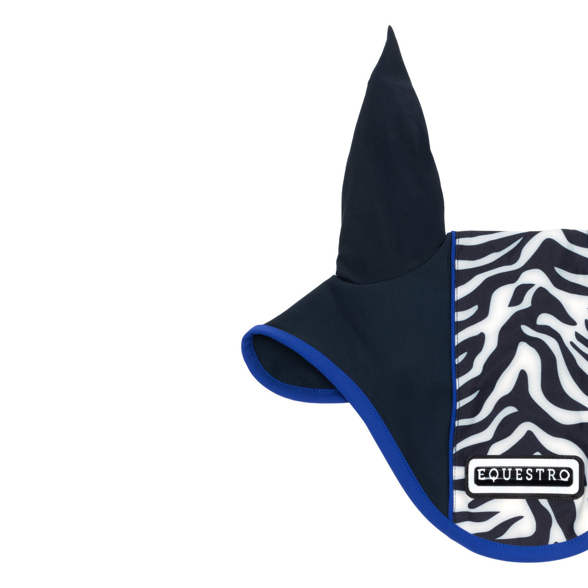 Equestro Fly Veil In Technical Fabric With Zebra Band
