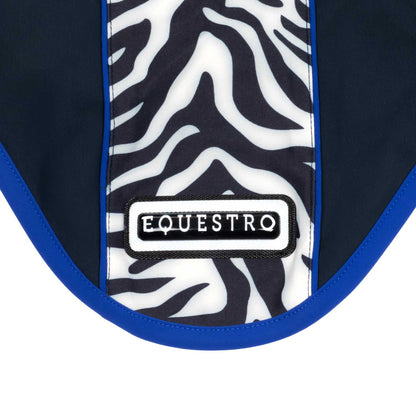 Equestro Fly Veil In Technical Fabric With Zebra Band