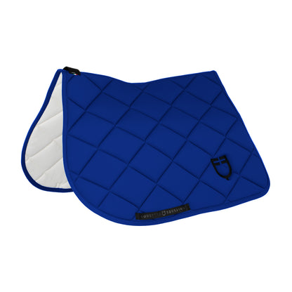 Padded GP jumping saddle pad with honeycomb inside.