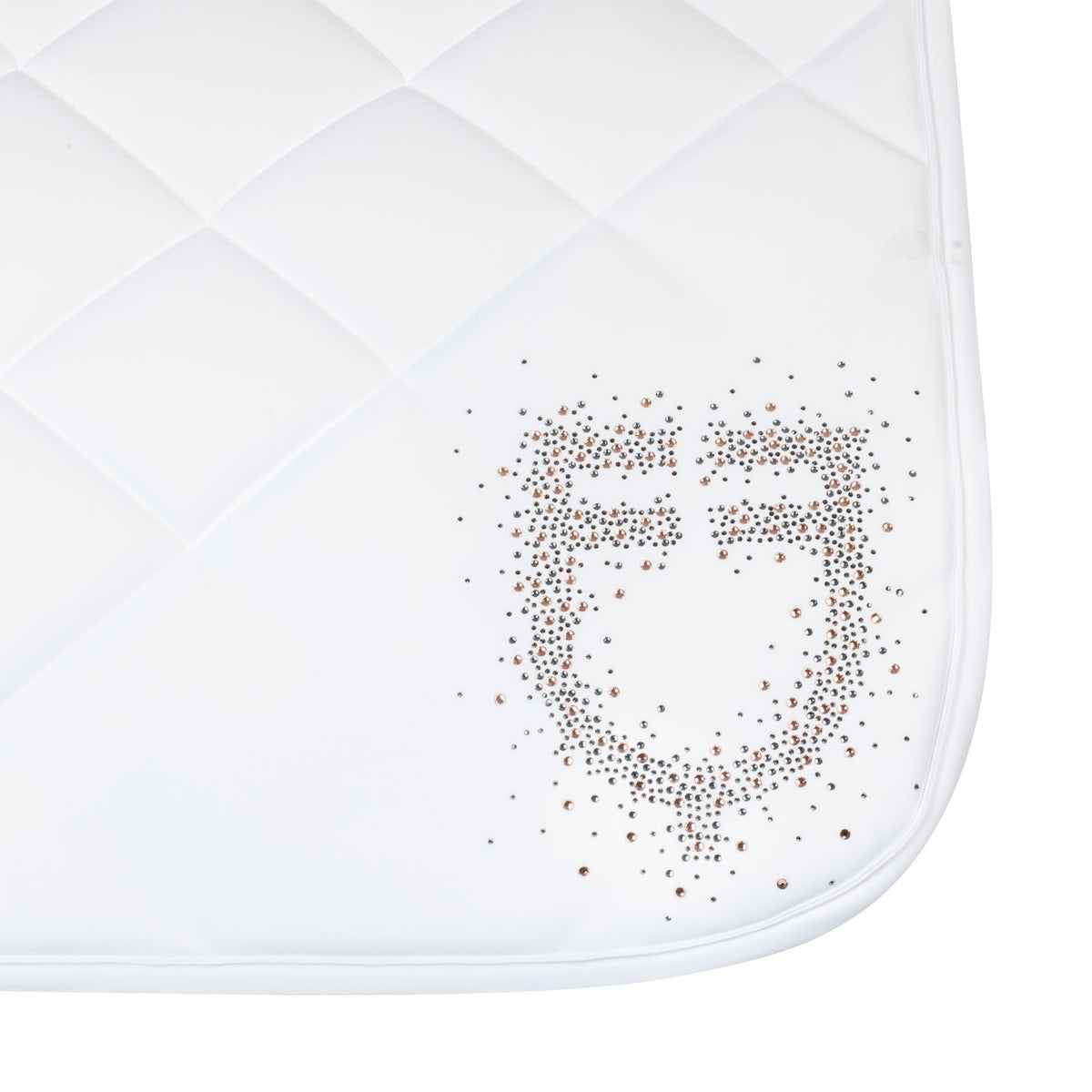 Equestro Quilted Dressage Saddle Pad With Rhinestone Logo