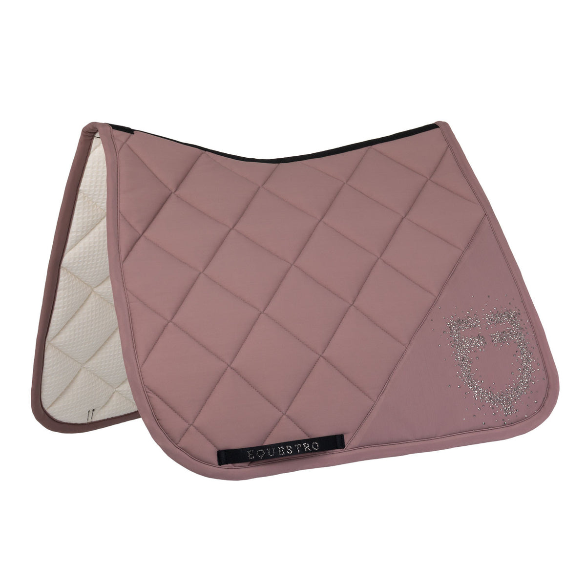 Equestro Dressage Saddle Pad With Rhinestone Logo