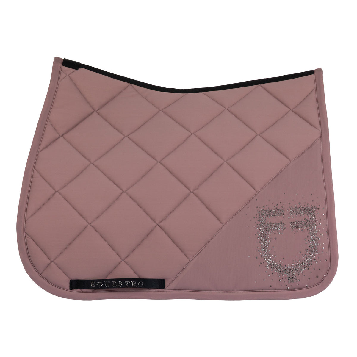 Equestro Dressage Saddle Pad With Rhinestone Logo