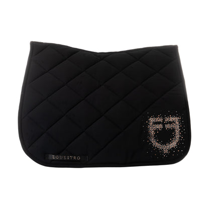Equestro Dressage Saddle Pad With Rhinestone Logo