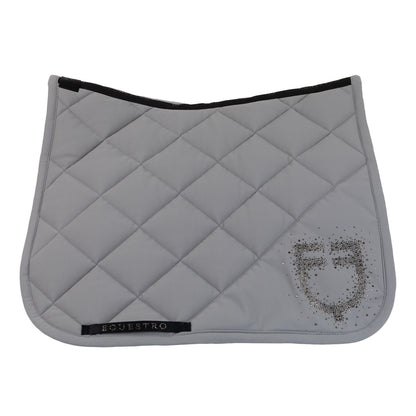 Equestro Dressage Saddle Pad With Rhinestone Logo