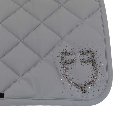 Equestro Dressage Saddle Pad With Rhinestone Logo