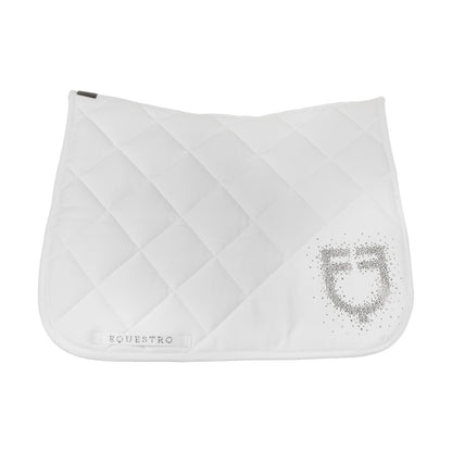 Equestro Dressage Saddle Pad With Rhinestone Logo