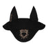 Fly veil in technical fabric with rhinestone logo.