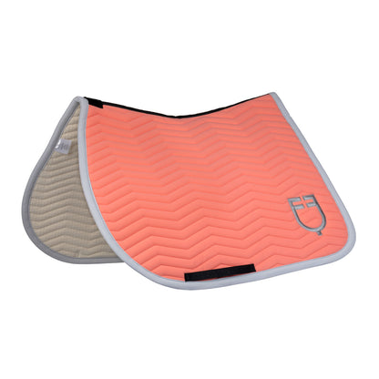 Equestro Wave Quilting Jumping Saddle Pad In Technical Fabric