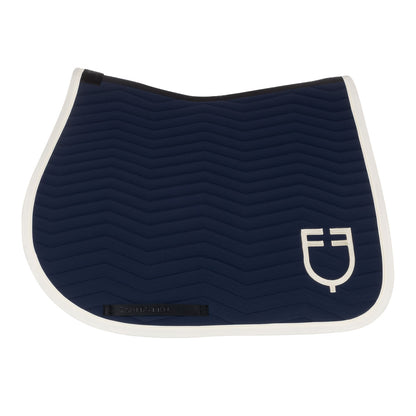 Equestro Wave Quilting Jumping Saddle Pad In Technical Fabric
