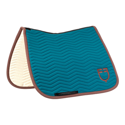 Wave Quilting dressage saddle pad in technical fabric.