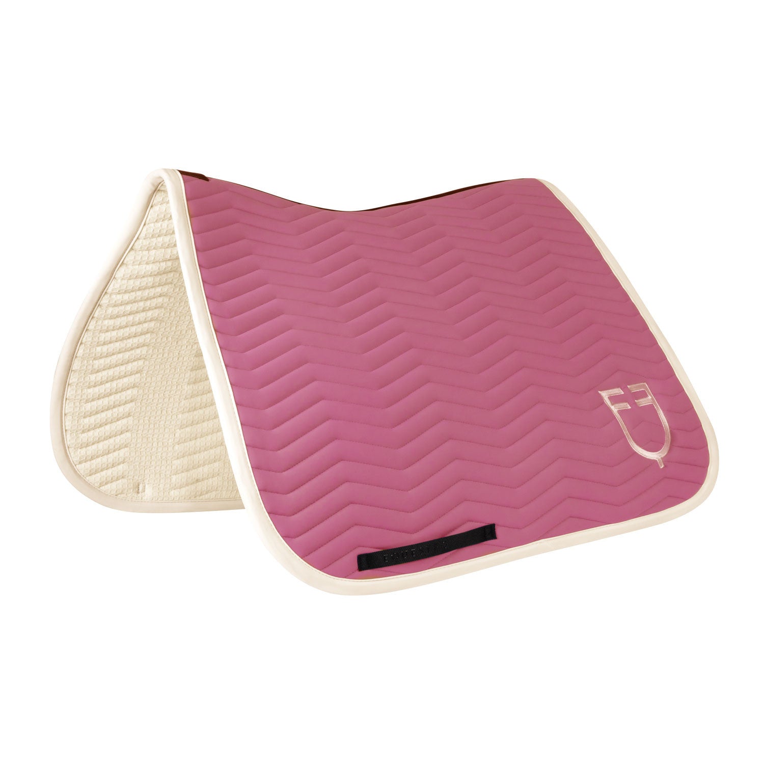 Wave Quilting dressage saddle pad in technical fabric.
