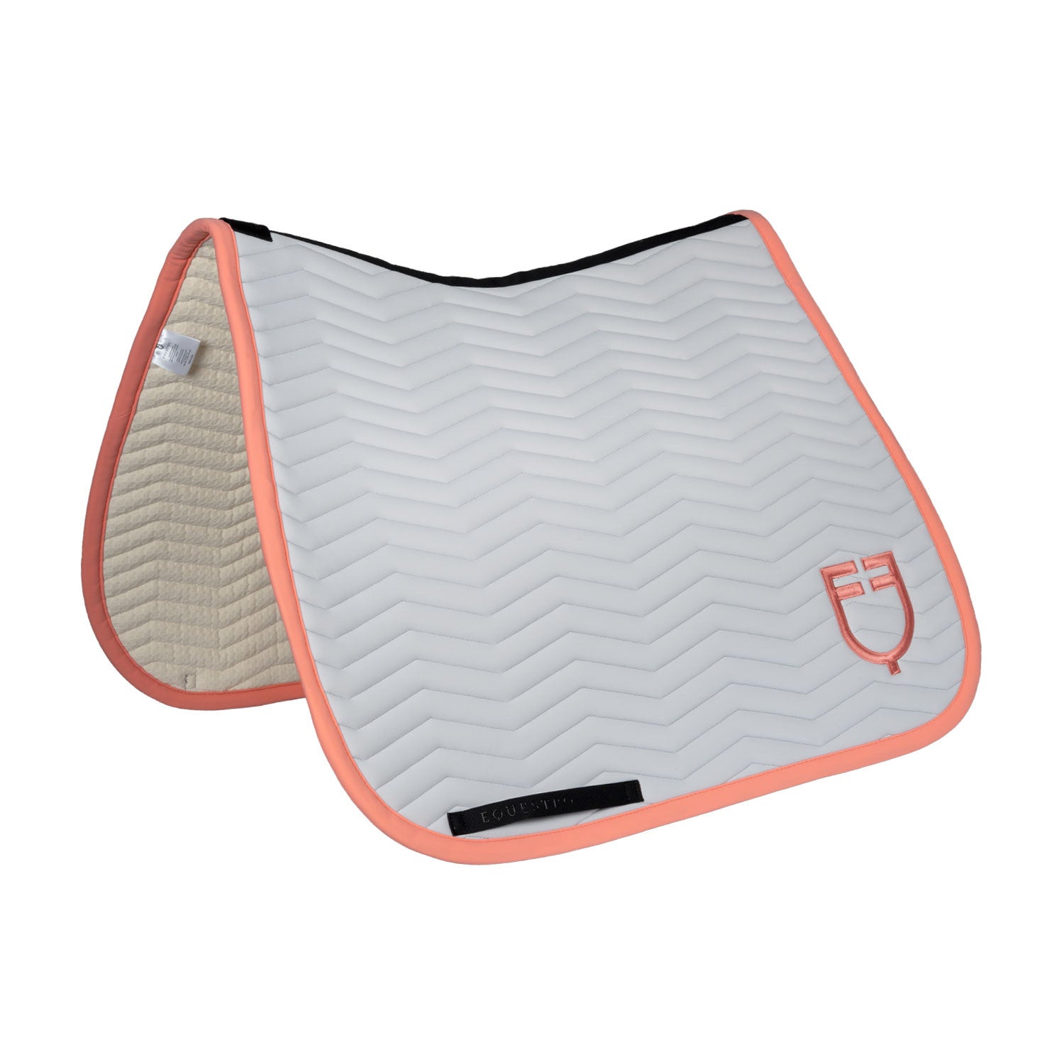 Wave Quilting dressage saddle pad in technical fabric.