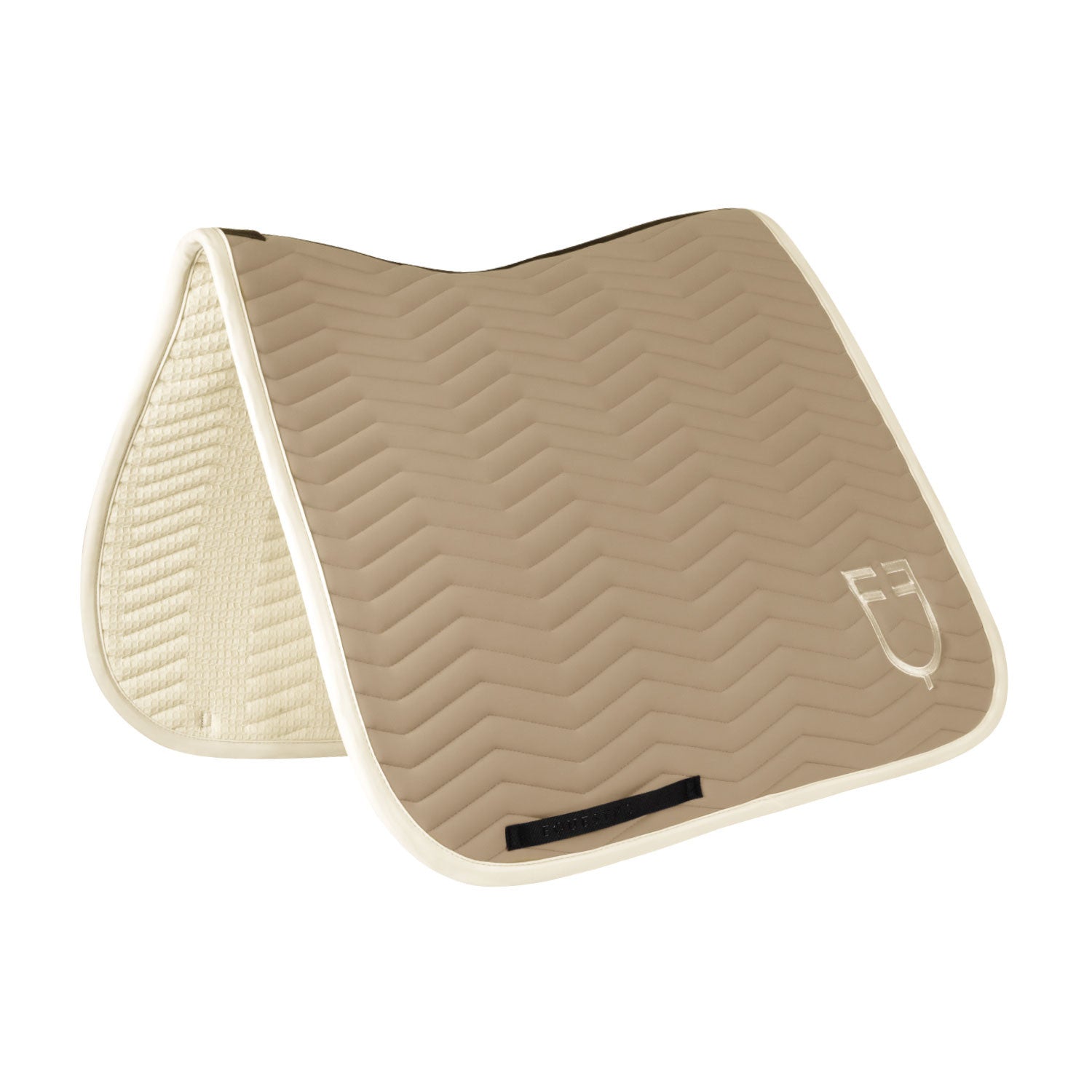 Wave Quilting dressage saddle pad in technical fabric.