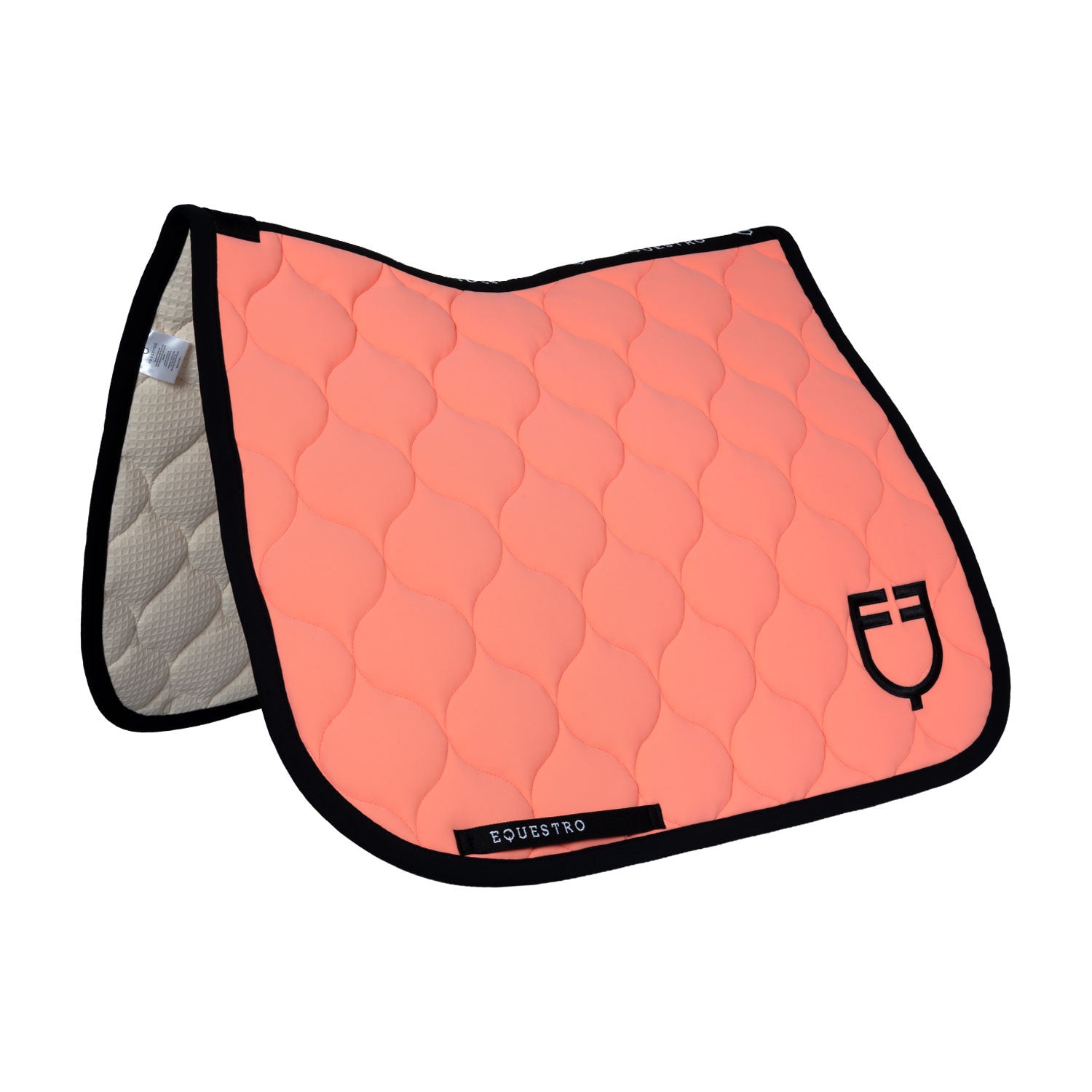 Dressage saddle pad with onion quilting.