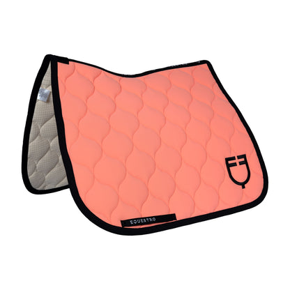 Dressage saddle pad with onion quilting.