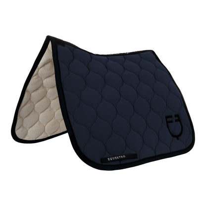 Dressage saddle pad with onion quilting.