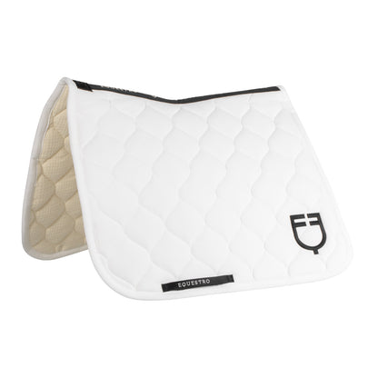 Dressage saddle pad with onion quilting.