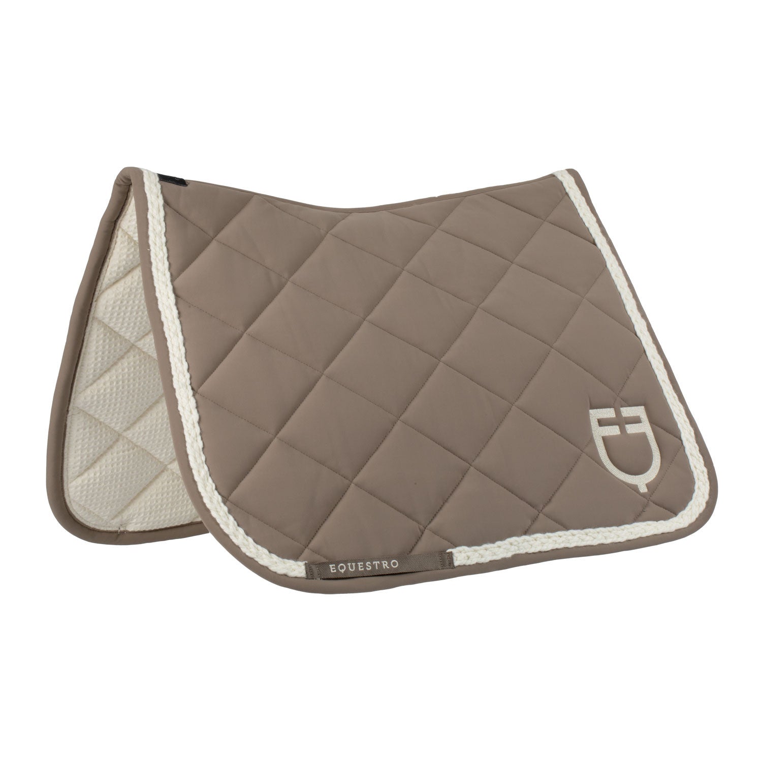 Braided cord dressage saddle pad.