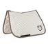 Dressage saddle pad with monogram print.