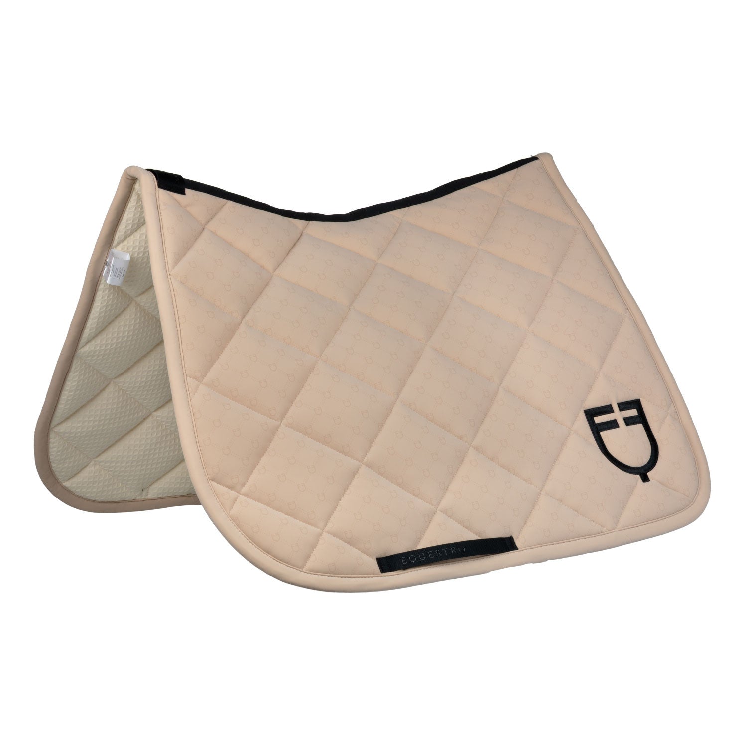 Dressage saddle pad with monogram print.