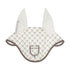 Fly veil with monogram print.